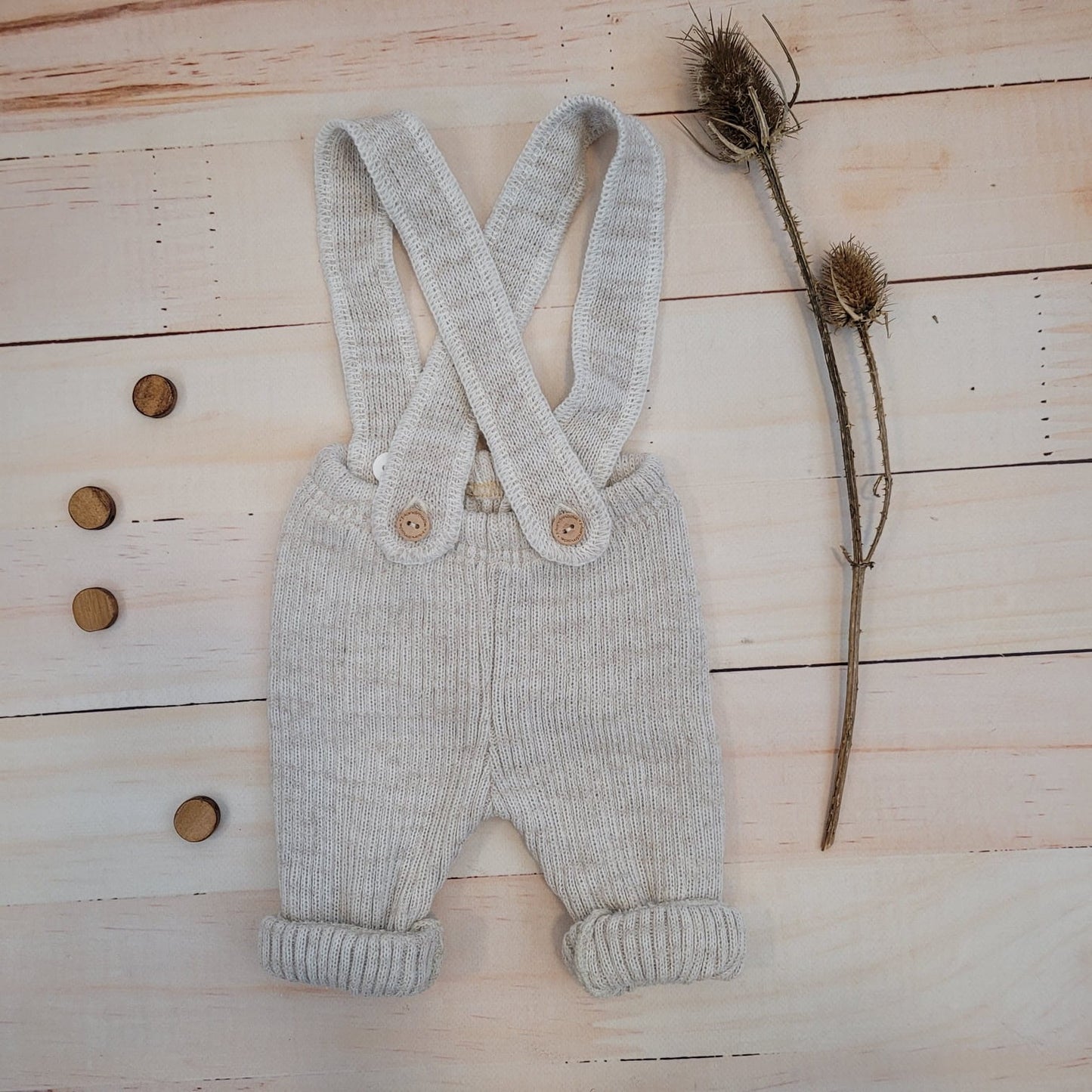 Kötött kantáros leggings – állítható, csokoládé