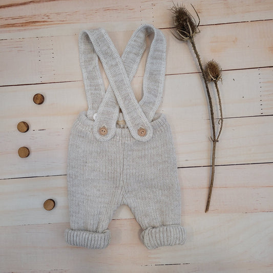 Kötött kantáros leggings – állítható, cappuccino