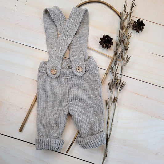 Kötött kantáros leggings – állítható, mogyoró