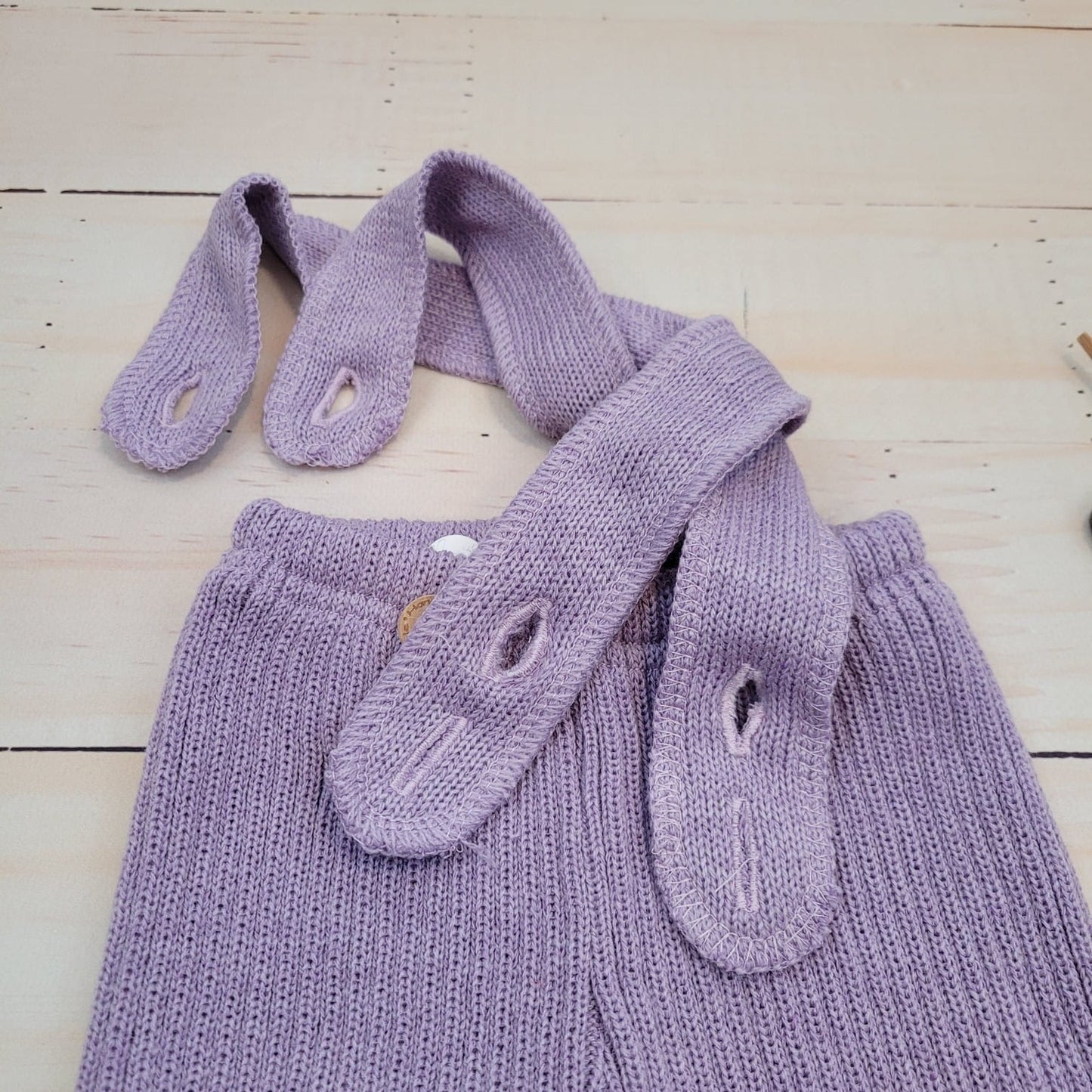 Kötött kantáros leggings – állítható, csokoládé