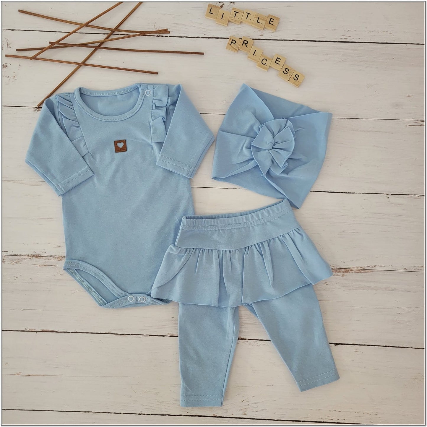 3 részes fodros szett: body+leggings+fejpánt, lila